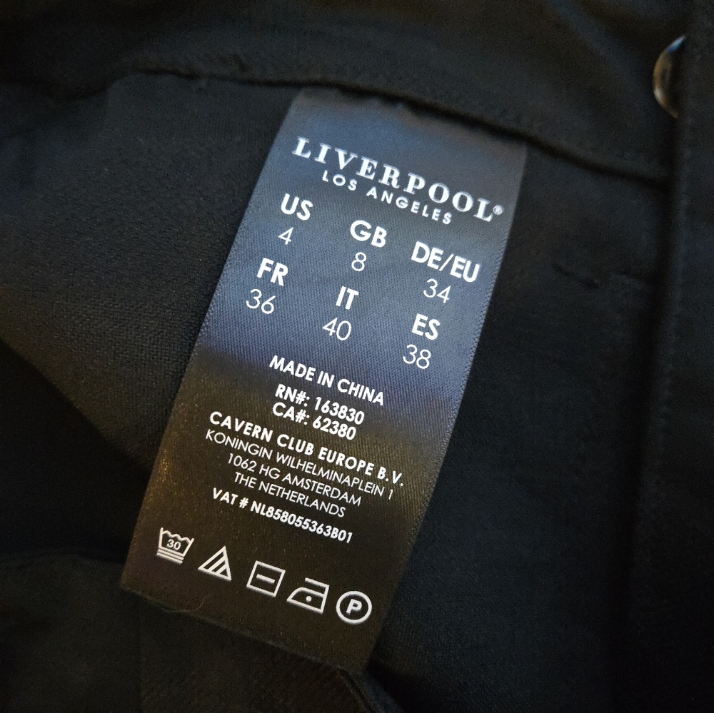 Liverpool Los Angeles Black Satiny Finish Camouflage Ankle Jogger Pants CW3 - Picture 9 of 13